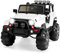 Display4top Kids Ride on Car, 12V Battery Powered Electric Truck with Remote Control, LED Light, Music, USB, MP3,4 Spring Wheels, for 3-8 Years Old Boys Girls,White
