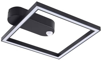 Lindby Ceiling Light with Sensor Yulla Motion Detector (Modern) in Black Made of Aluminium for e.g. Hallway (1 Light Source,) from Ceiling lamp,