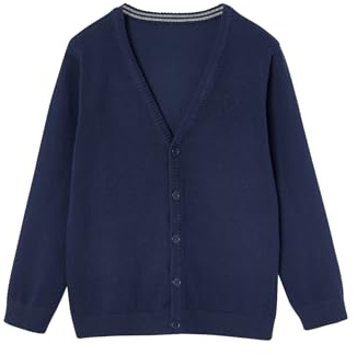 Vertbaudet Jungen Cardigan mit V-Ausschnitt Basic Marine 110