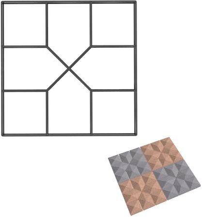 MAYTIIMO DIY Pflasterform Gehweg Form 40x40x4cm,Garten Schablone Kunststoff Gehwegplatten Quadratisch Beton Pflastersteine mit 8 Kammersystem,1 Stück