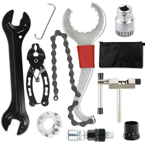 Fahrradwerkzeug,8-teiliges Fahrrad Werkzeug Set,einschließlich Fahrrad Kassette Removal Tool Fahrrad Kurbel Removal Tool, Rotor Lockring Removal Tool, Unterhalter Remover