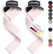 Zughilfen für Krafttraining und Bodybuilding (gepolstert) - Profi Lifting Straps 60 cm Länge für Fitness, Weightlifting, Kreuzheben - Zughilfe im Paar für Frauen und Männer (Rose (Silikon))