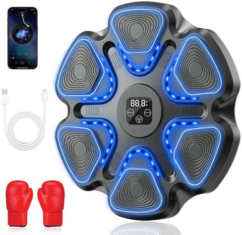 Woobroo Boxing Machine Smart Music Boxmaschine UK, Schwarz, Einheitsgröße