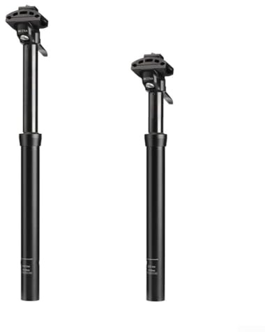 Zilimontt Hydraulische Dropper Sattelstütze 27,2 mm für Mountainbike für Fahrrad, handgesteuert, höhenverstellbar, stoßdämpfendes Sattelrohr, Aluminiumlegierung, abschließbar, 125 mm, Regen und (27,2