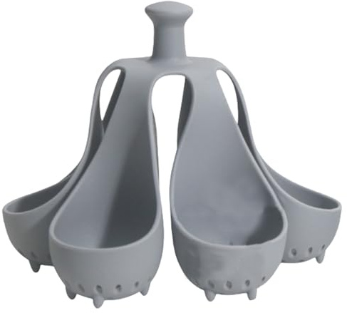 Hervidor de huevos de silicona, soporte para caldera de huevos, 4/6 cámaras, resistente a altas temperaturas, dispositivo de cocción de huevos de silicona para cocina