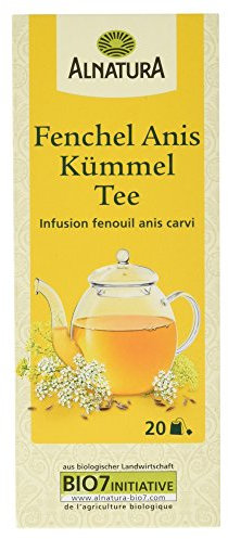 Alnatura Bio Fenchel-Anis-Kümmel Tee, 20 Beutel, 45g , 20 Stück( 1er Pack)