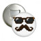 Sunglasses Beard Man Pixel Round Bottle Opener Refrigerator Magnet Badge Button 3pcs Gift
