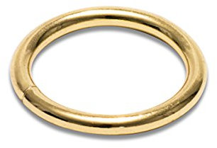 HEAVYTOOL Rundringe 32mm x 4mm geschweißt Stahl vermessingt (20 Stück) O Ring Stahlring O Ringe Metallring Rundring