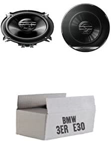Lautsprecher Boxen Einbauset passend mit Pioneer TS-G1320F - 13cm 2-Wege 130mm PKW Koaxiallautsprecher Auto Einbausatz für BMW 3er E30