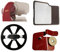Berkel - Home Line 250 Rot + Messer-Abnehmer + Zubehörspitzer für Home Line + Schneidebrett Edelstahl