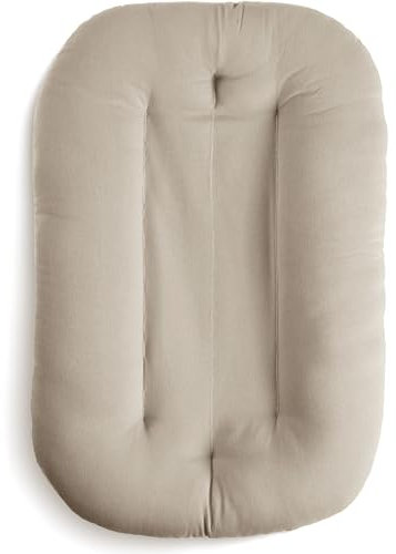 Snuggle Me® Babynest (0-9 Monate) - Premium Babynestchen Neugeborene, Weiche Bio-Baumwolle mit Fiberfill, 100% Maschinenwaschbar, Inkl. Reisetasche (Birch)