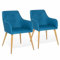 IDMarket – 2 Sessel Dania blau