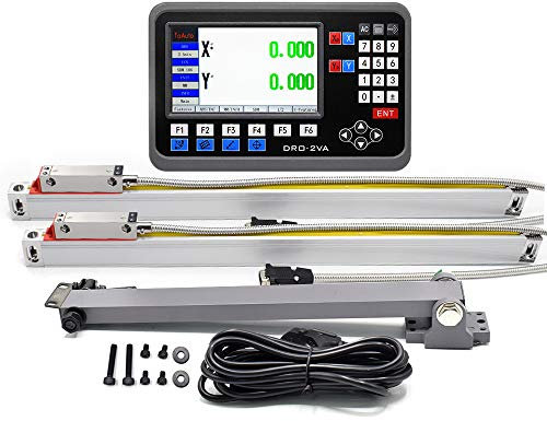 2 Achse LCD Digitalanzeige Kit ToAuto Digitalanzeige mit 2 Axis Linear Maßstab für CNC-Fräsen Elektronische Linearwaage Fräsmaschinen Positionsanzeige (150mm+1000mm)