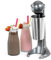 LIVIVO Retro Milkshake Maker 100W – Grey Electric Drink Mixer with 500ml Stainless Steel Cup – Ideal for Milk Frothing, Frappe, Iced Coffee, Protein Shakes, Smoothies, Macchiato, Pancake Batter