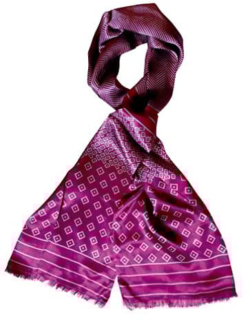 Posh Gear Herren Seiden Schal Satinata, lila aus 100% Seide