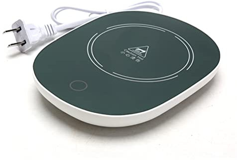 CAJHFIZHANGU 1 calentador de tazas de café, placa calentadora inteligente de bebidas, calentador de velas, cera, termostato eléctrico, posavasos para escritorio con apagado automático