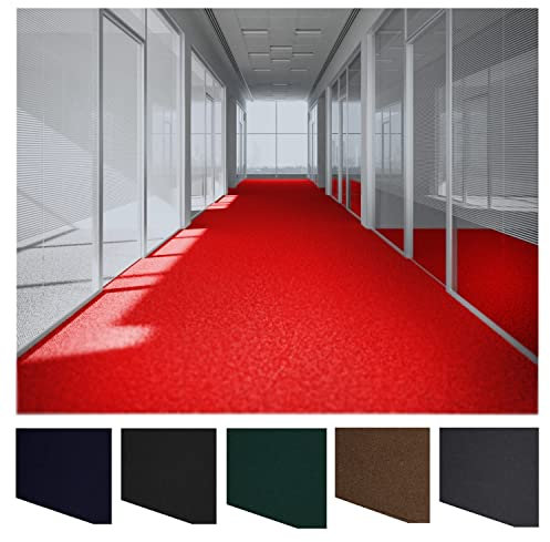 MDEKOR Filzteppich Teppichboden Meterware Rot, Nadelfilz Teppich zum zuschneiden 2m breit, Event, Messeteppich, Auslegware für Hochzeit-Teppich Bodenbelag