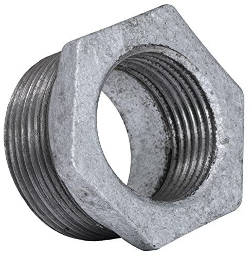 AERZETIX - C64948 - Reducción macho/hembra 1 1/4x1'' galvanizado - en hierro fundido - racor tubo roscado con tope interior para atornillar - fontanería-calefacción instalación agua alimentación