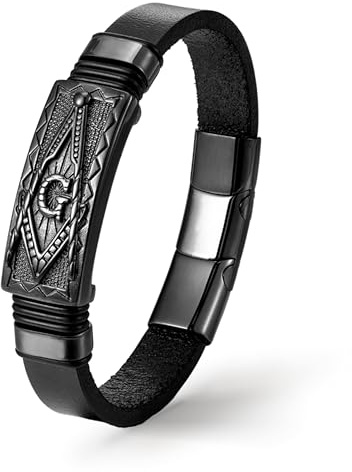 UNIQAL | Lederarmband Herren Premium Style Mens Bracelet | Gratis Geschenk Box | Echtleder, Edelstahl