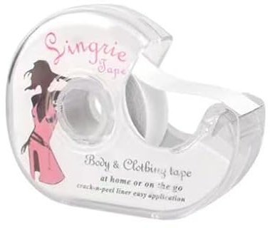 Nastro Biadesivo di Corpo,2 Rotoli Invisibile Nastro Adesivo per Vestiti Nastro di Corpo per Abbigliamento con Dispenser Adesivo per Scollature