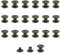 JJWNMLL Lot de 20 vis Chicago M5x5mm Chicago Vis de reliure Chicago Rivet à clous en métal Vis Chicago à tête cruciforme pour ceinture en cuir Bricolage Livre de scrapbooking - couleur bronze