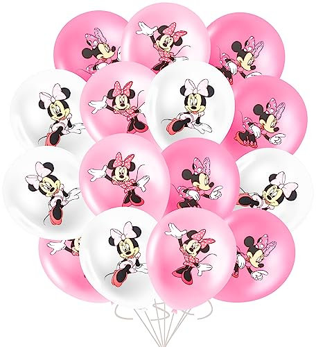 MNN Balloons 30PCS Minnie Latex Birthday Decoration Set, Kids Party Balloons