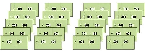 SIGEL 76153 Nummernblock grün, 1000 Bons (Nr. 1-1000, 10,5 x 5,3cm) (Packung mit 2)
