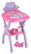 Baroni Toys Hochstuhl für Puppe Spielzeug, Spielset Hochstuhl Babynahrung, Spiel für Mütter mit Babyflaschen Besteck und Lätzchen, Hochstuhl für Puppen, Spiel für Mädchen 3 4 5 6 7 Jahre