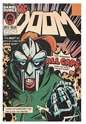 MF Doom Poster auf Leinwand, Wandkunst, Dekor, Bild, Gemälde für Wohnzimmer, Schlafzimmer, Dekoration, 30 x 45 cm