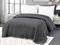 FEBE Tagesdecke Bettüberwurf Dunkelgrau 200x220 cm Überwurfdecke Samt Velvet Flauschig Mikrofaser Sofadecke Sofaüberwurf Zimmer Deko Throw Blanket