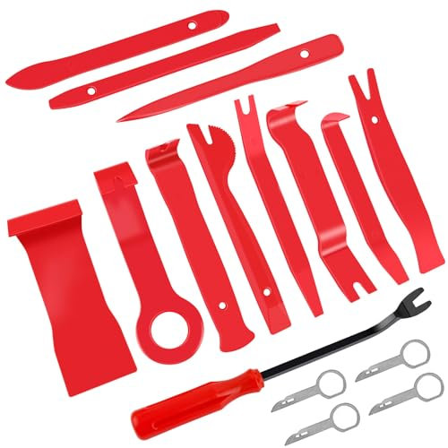 UNINGYI Auto Demontage Werkzeuge, Auto Zierleistenkeile Set, 16 Stück Zierleistenkeile Verkleidungs Werkzeug, Entfernen von Car Panel Hebelwerkzeug Universal Auto Werkzeuge
