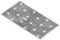 Placa plana perforada galvanizada de 60 mm x 120 mm, soportes de metal para madera, 2 mm de grosor, acero PP29 (paquete de 1)