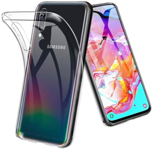 Oprimio Kristallklar Hülle für Samsung A70 [Silikon Hülle] [%100 Durchsichtig] [Deutsche Material] [Ultra Dünn] Klar Handyhülle für Samsung Galaxy A70 und A70s