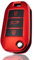 Juttzzei Autoschlüssel Hülle Opel für Peugeot 208 301 307 308 407 Citroen C2 C3 C4 C5 C6 Opel Crossland Corsa F Grandland Zafira Schlüsselhülle, TPU Silikon Opel Corsa F Schlüsselcover-3 Tasten(Rot