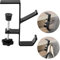 Desk Mount Bag Holder Hook Clamp,On Backpack Hanger Portable Desk Mount Headphones Holder for Reduce Desk Clutter Table Desk Table Hanging Storage (1 Pcs-Double Hook Black)