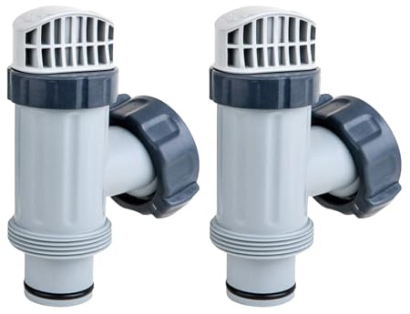 Lergas Pool Zubehör, Kolbenventile für Intex Pool, Absperrventil Passend für Intex Filterpumpe 28635EG 28633EG und Poolschlauch, Aufstellpool Ersatzteile (2 Stück)