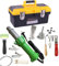 1600W Pistola de Soldadura de Aire Caliente de Plástico de Luz Led Conjunto Completo de Herramientas Pistola Soldadora Portátil con Suelo Mariposa Reparación Kit de Soldadura Bolsa de Transporte