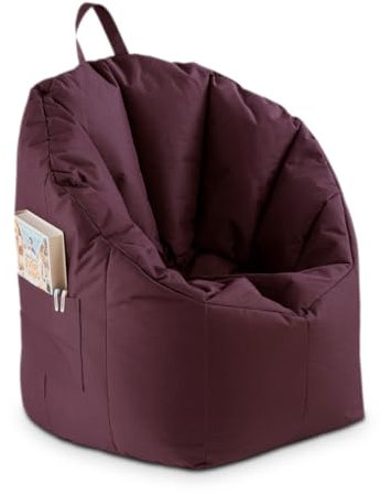 Amago home Sitzsessel Sitzsack Sessel Garten ø60 H75 cm Gamingsessel Outdoor Big Bamba sehr formstabil fest Farbe rot - Bordeaux