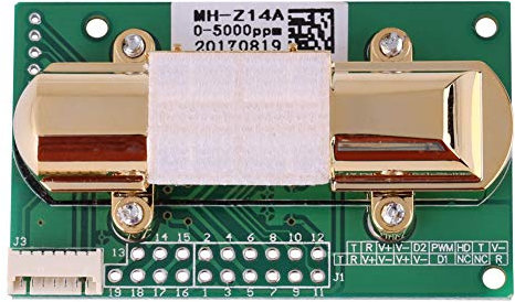NDIR-Kohlendioxid-CO2-Sensormodul MH-Z14A, Hohe Empfindlichkeit, Temperaturkompensation für Heizung, Kühlgeräte, Smart Home und Schule