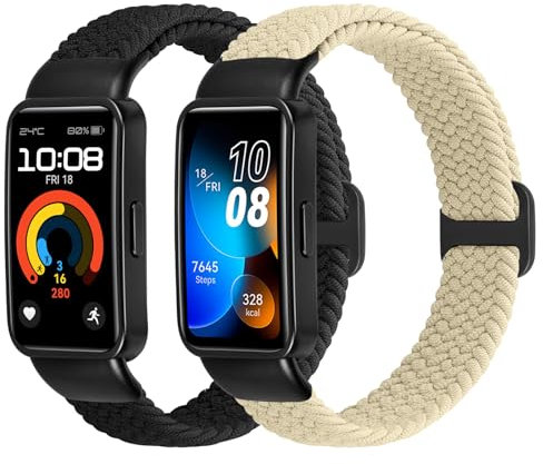 TumCez Intrecciato Cinturino Compatibile con Huawei Band 10/Huawei Band 9/Huawei Band 8 Cinturino per Donna Uomo,Cinturini Elastici Sportivi di Ricambio per Huawei Band 10/9/8