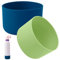 Gosknor Botte en Silicone pour Owala, Diamètre 7,5 cm Botte de Bouteille Antidérapante Couvercle de Protection du Fond Accessoires pour Bouteille d'eau Compatible avec Owala 709,68 ML (Vert, Bleu)