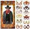 Western Wanted Photo Booth Prop, 13pcs Wanted Poster Selfie Frame and Photo Booth Prop Glasses for Cowboy Wild West Party Decoration Theme Birthday Photoshoot Supplies