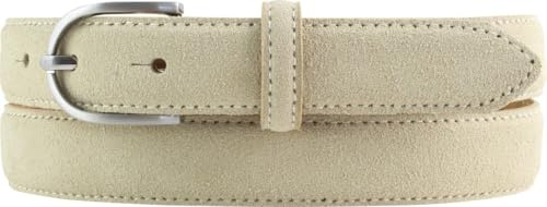 BELTINGER Damen-Gürtel aus Veloursleder 2,5 cm | Velour-Ledergürtel für Damen 25mm | Wildleder-Gürtel mit runder Gürtelschließe