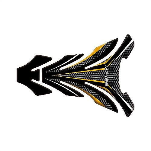 LXSKJ Karosserie Aufkleber Motorrad Tank Pad Schutz Tank Aufkleber Aufkleber Für Yamaha MT 125 MT-125(Gold)