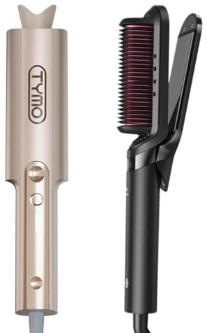 Arricciacapelli Automatico Professionale + TYMO Piastra per Capelli e Spazzola Lisciante 2 in 1