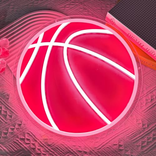 Rosa Basketball Neon Schild Dimmbare LED Sport Neon Sign für Wand Deko