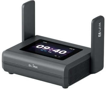 GL.iNet Slate 7 Pro (GL-BE10000) Router Wi-Fi 7 Viaggio 6GHz 2,5G OpenWrt | Wi-Fi 7 tri-band con 6GHz 5764Mbps, MLO mantiene stabili le videochiamate in hotel e aeroporti affollati