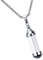 Sharplace Collier Pendentif Balle Tube Bouteille en Verre Transparent Ouvrir Recipient Contenant Militaire Acier Inoxydable avec Chaine, Couleur acier