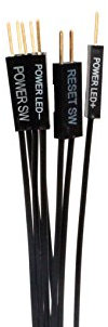 NOYITO Motherboard-Verlängerungskabel-Set, 22 AWG, versilbertes Kabel, vergoldeter Stecker, Power SW Power, LED, HDD, LED, Reset, SW Vier Arten Verlängerung für PC DIY (0,4 Meter, Schwarz)