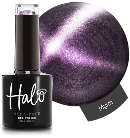 Halo Gel Polish 8ml - Myrrh. UV/LED Gel Nail Polish, Long Lasting & Easy To Apply. Nail Art Colours For Manicure & Pedicure. Gel Polish For Professional & Home Use.
